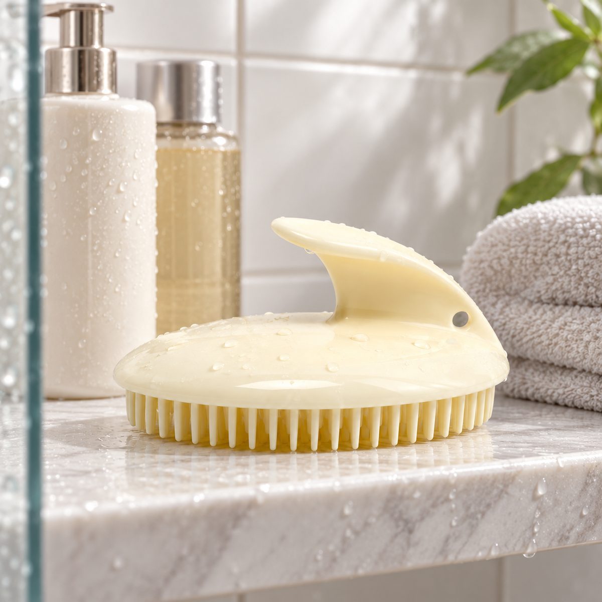🌿 Scalp Massager Shampoo Brush | Soft Silicone Bristles | Relaxing Hair Wash Care