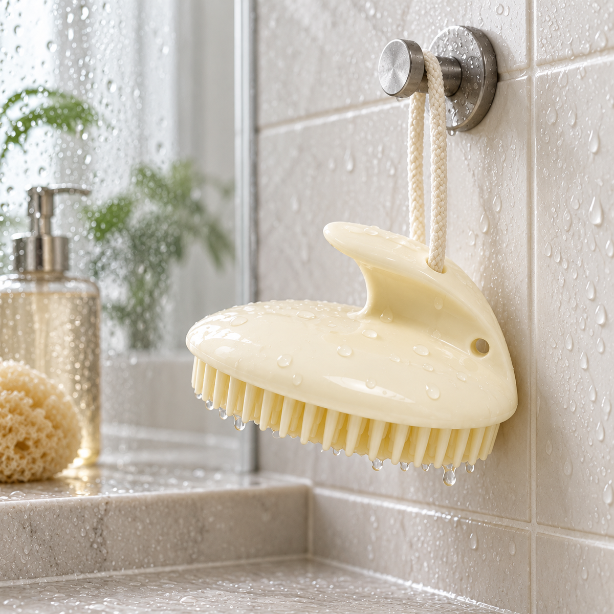 🌿 Scalp Massager Shampoo Brush | Soft Silicone Bristles | Relaxing Hair Wash Care