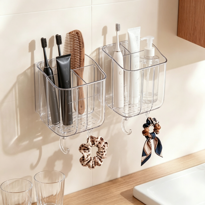 Toothbrush & Toothpaste Organizer | Clear Bathroom Storage