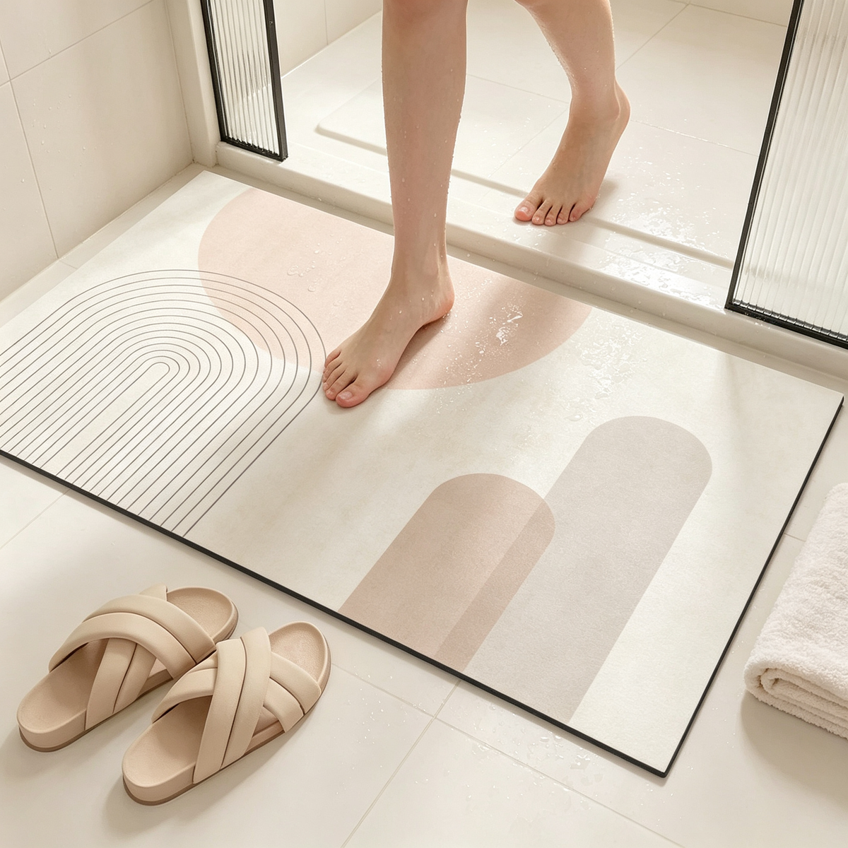 🛁 Non-Slip Bath Mat | Soft Bathroom Floor Mat | Quick-Dry Comfort