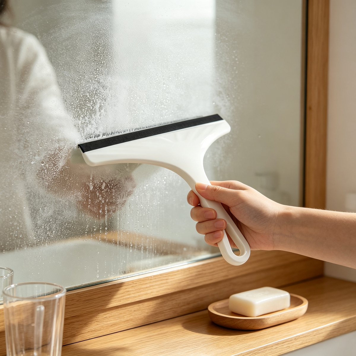 🚿 Bathroom Squeegee | Shower Glass Cleaner | Streak-Free Water Remover