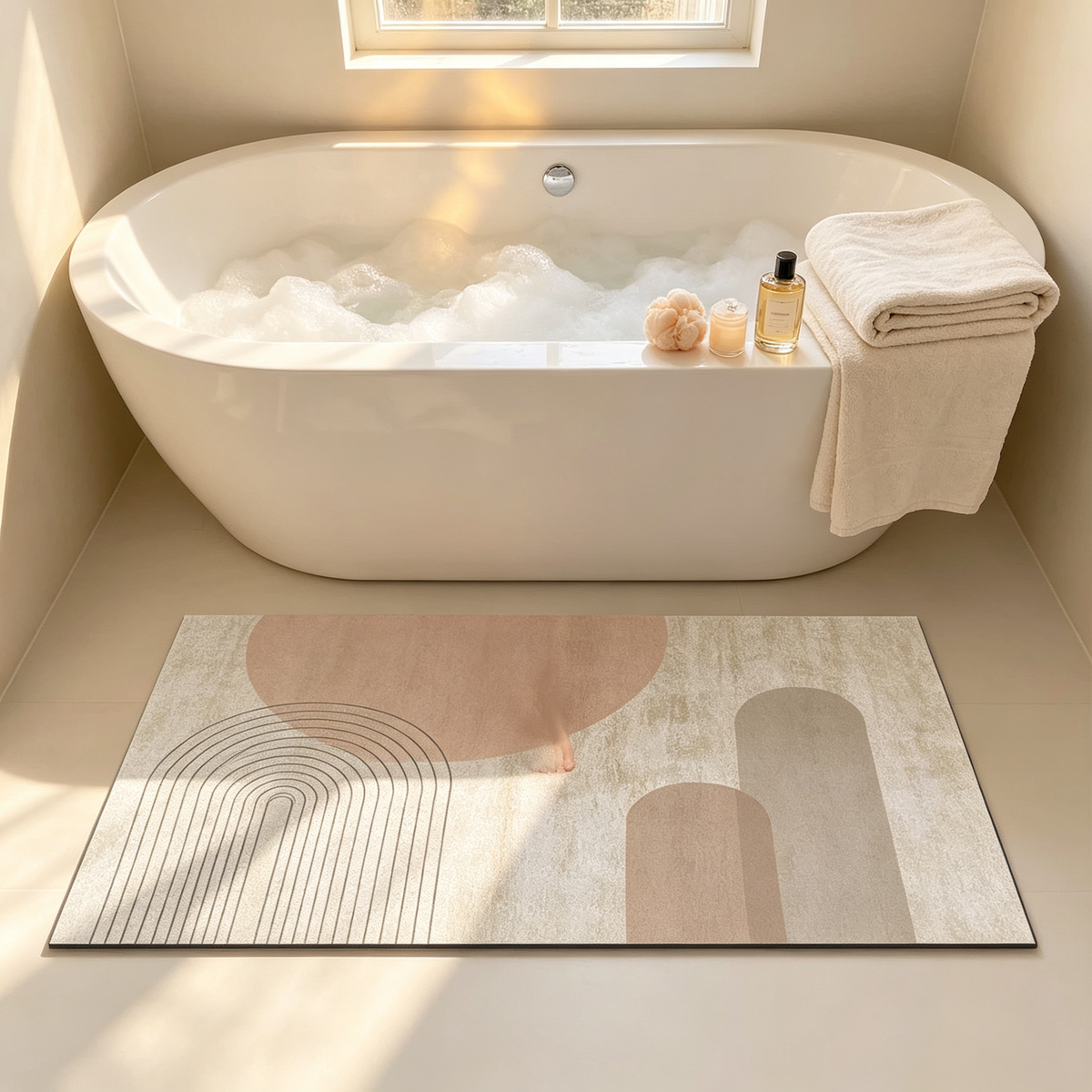 🛁 Non-Slip Bath Mat | Soft Bathroom Floor Mat | Quick-Dry Comfort