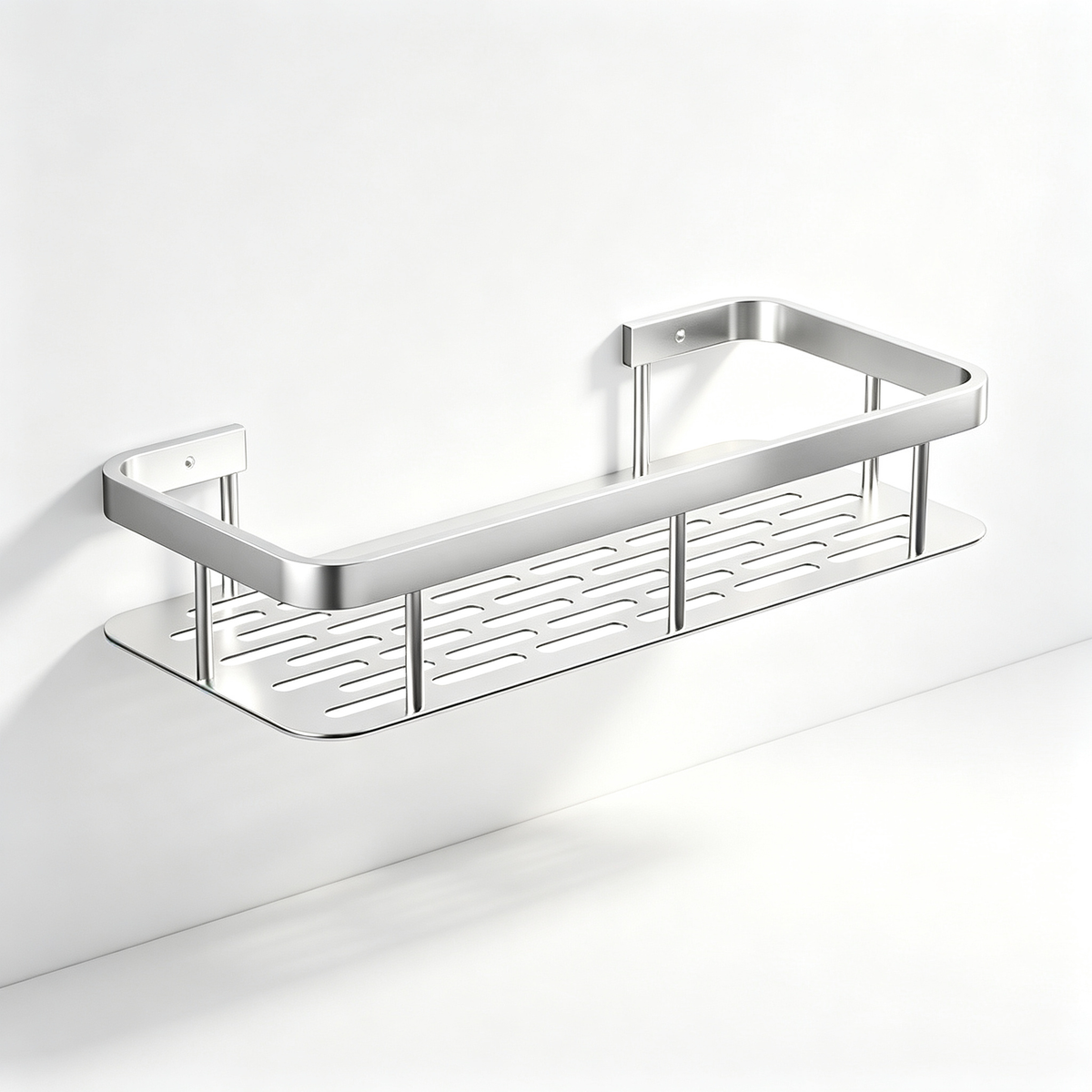 🚿 No-Drill Double Layer Shower Shelf | Stainless Steel Bathroom Organizer | Space-Saving Storage Rack