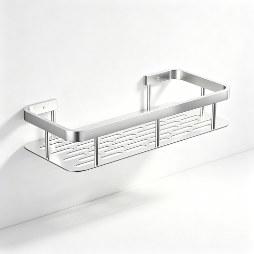 🚿 No-Drill Double Layer Shower Shelf | Stainless Steel Bathroom Organizer | Space-Saving Storage Rack