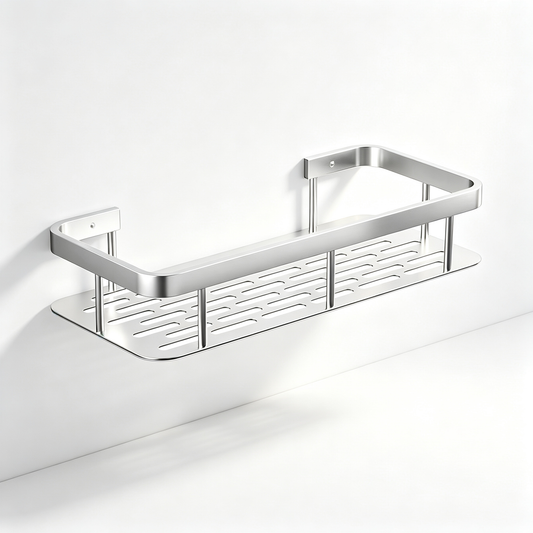🚿 No-Drill Double Layer Shower Shelf | Stainless Steel Bathroom Organizer | Space-Saving Storage Rack