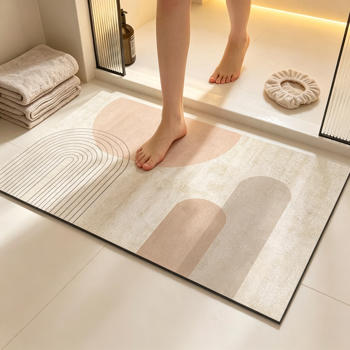 🛁 Non-Slip Bath Mat | Soft Bathroom Floor Mat | Quick-Dry Comfort