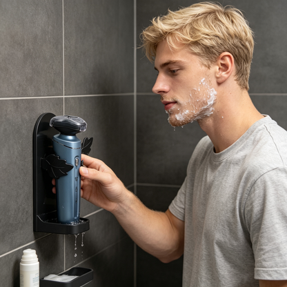 🪒 Wall Mounted Razor Holder | Bathroom Shaving Organizer | Space-Saving Shower Storage