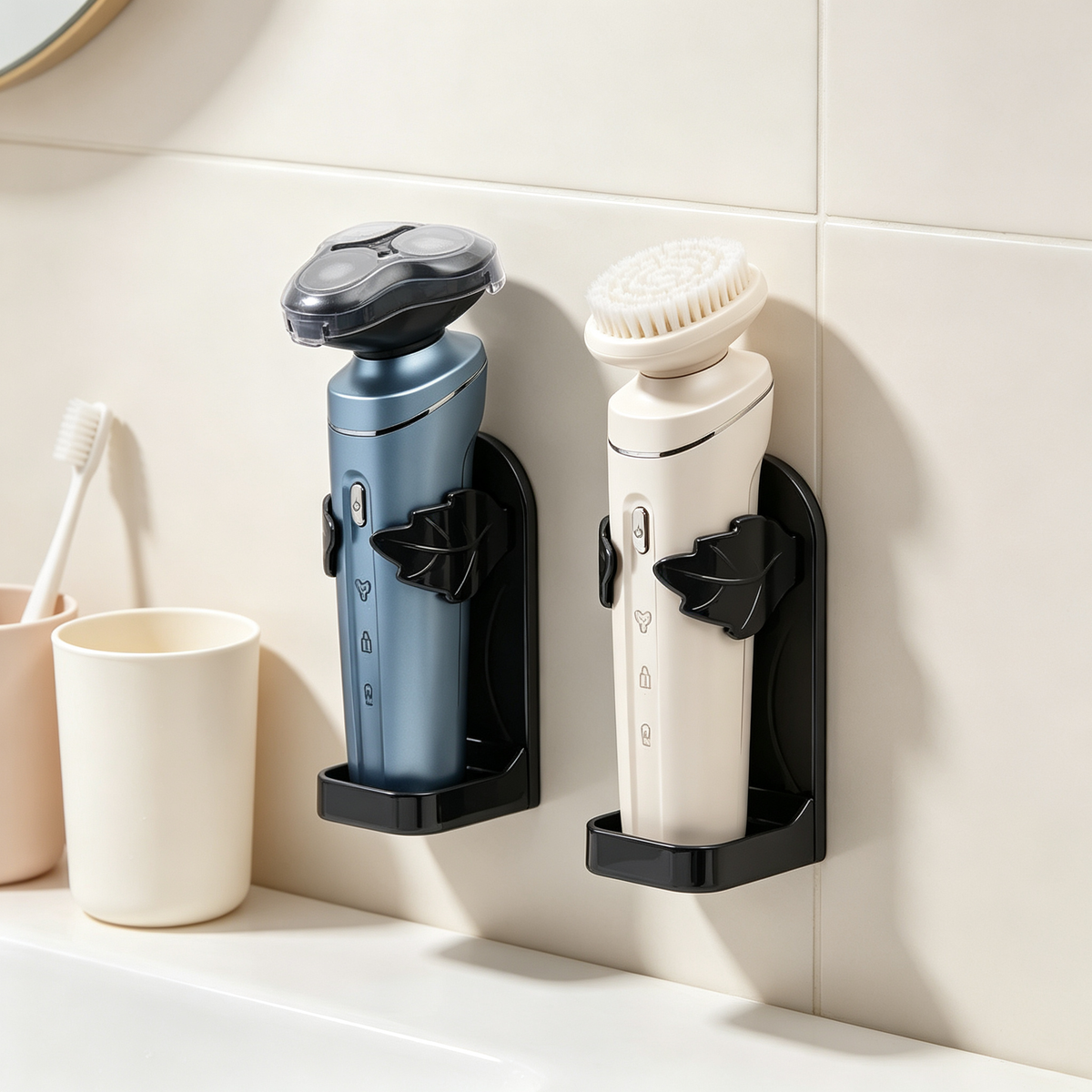 🪒 Wall Mounted Razor Holder | Bathroom Shaving Organizer | Space-Saving Shower Storage