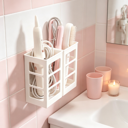 💇 Curling Iron Holder | Heat Tool Organizer | Space-Saving Storage