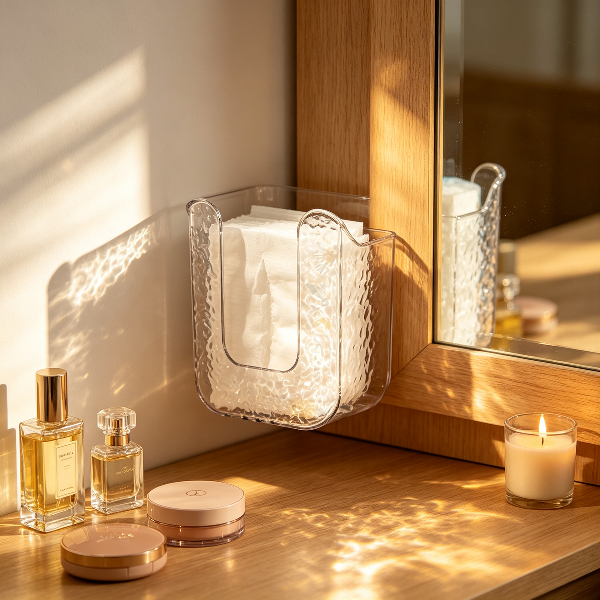 🧻 Facial Towel Organizer | Clear Easy Access Storage | Countertop Holder