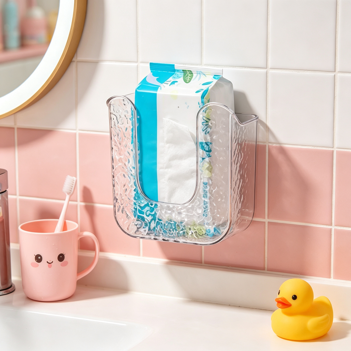 🧻 Facial Towel Organizer | Clear Easy Access Storage | Countertop Holder
