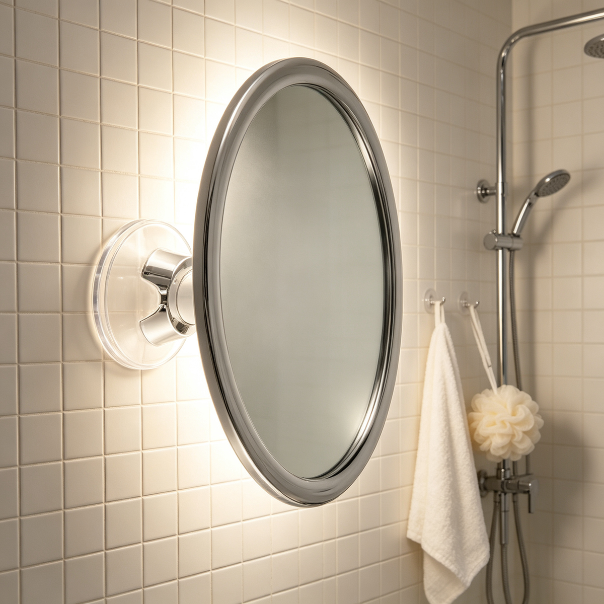 Anti Fog Shower Mirror | Clear Bathroom View | Easy Wall Mount