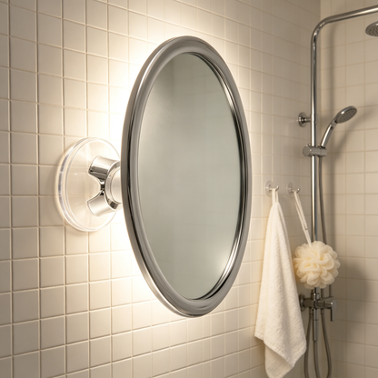 Anti Fog Shower Mirror | Clear Bathroom View | Easy Wall Mount