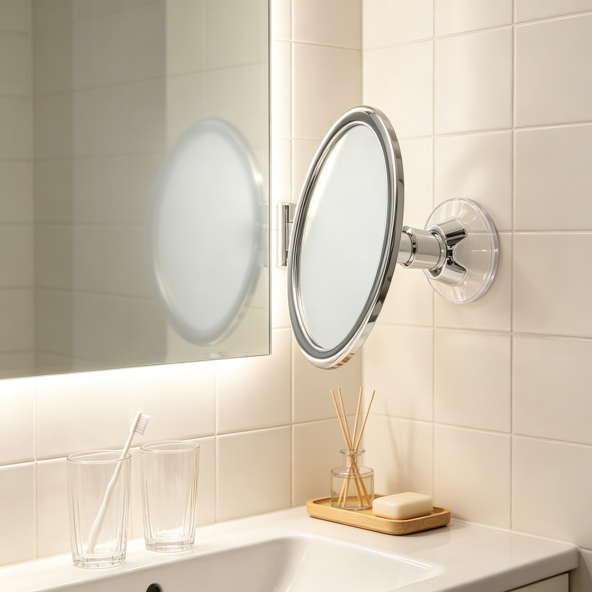Anti Fog Shower Mirror | Clear Bathroom View | Easy Wall Mount