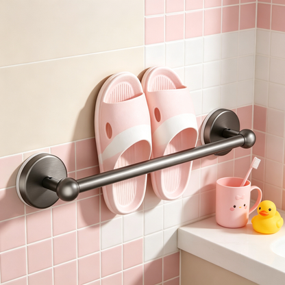 💧 Wall-Mounted Slipper Drying Rack | Space-Saving Storage | Quick-Drain Bathroom Organizer