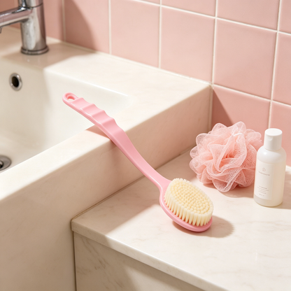 🧼 Long Handle Back Brush | Deep Body Cleansing | Easy Reach Design