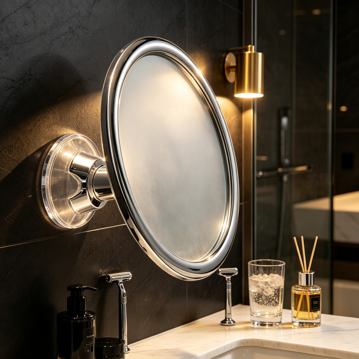 Anti Fog Shower Mirror | Clear Bathroom View | Easy Wall Mount
