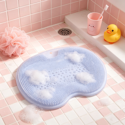 Silicone Foot Scrubber | Deep Clean & Massage | Hands-Free Shower Care