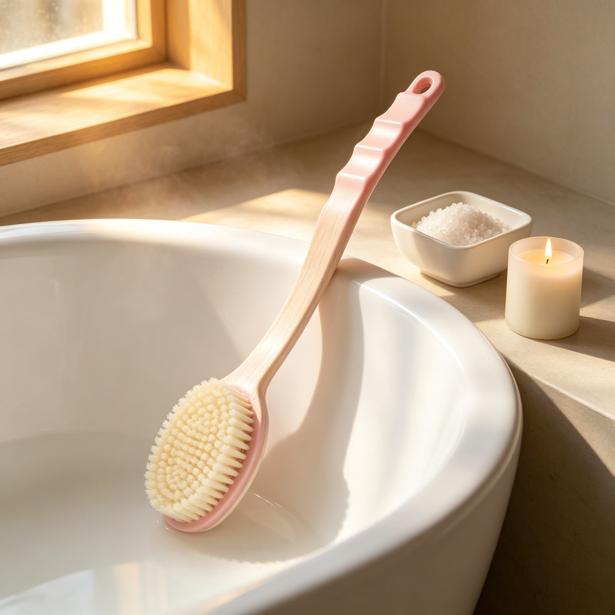 🧼 Long Handle Back Brush | Deep Body Cleansing | Easy Reach Design