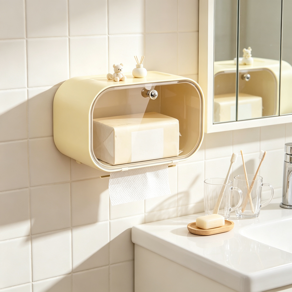 🧻 Wall Mounted Tissue Box | Easy Access Storage | Space Saving Design