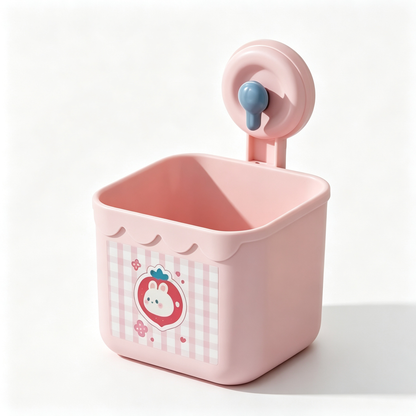 🌸 Wall-Mounted Face Towel Holder | Cute Space-Saving Storage | Everyday Bathroom Organizer