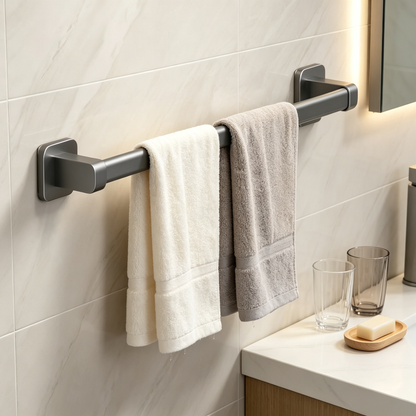 🖤 Space-Saving Towel Bar | Sleek Wall-Mounted Design | Modern Bathroom Essential
