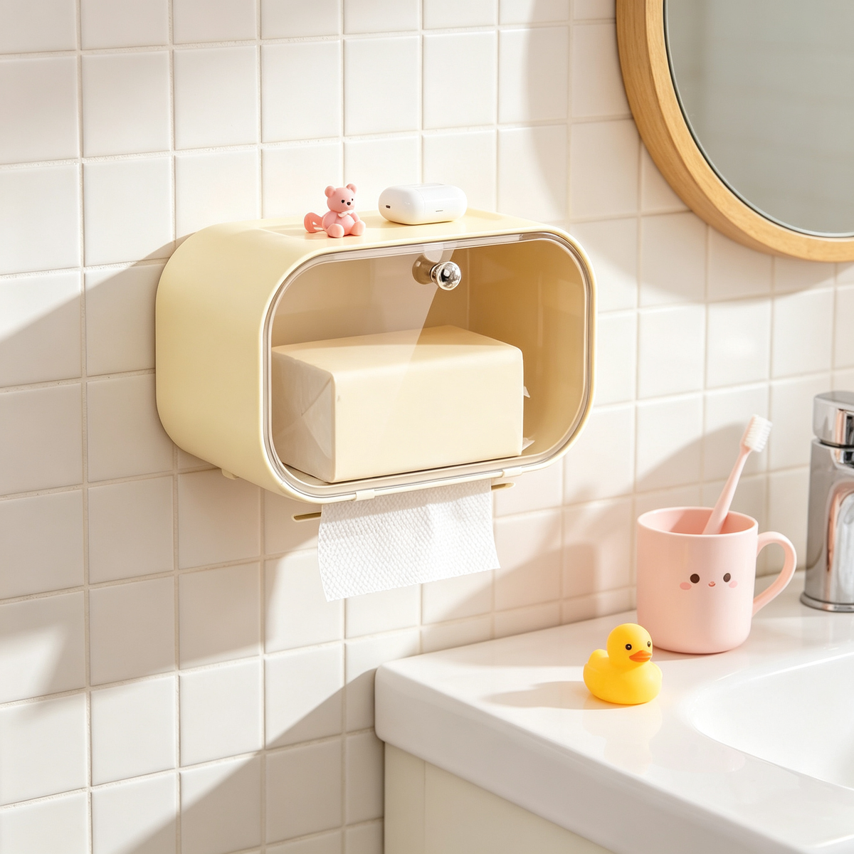🧻 Wall Mounted Tissue Box | Easy Access Storage | Space Saving Design