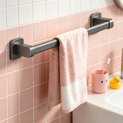 🖤 Space-Saving Towel Bar | Sleek Wall-Mounted Design | Modern Bathroom Essential