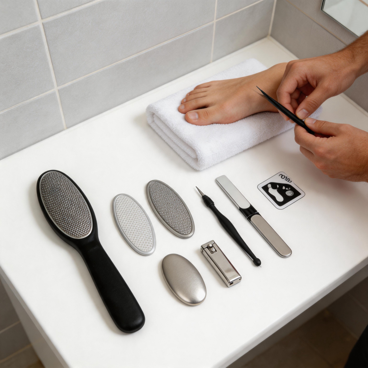 🦶 Foot Care Kit | Stainless Steel | Home Pedicure | Smooth Heel Finish