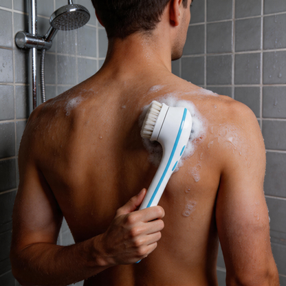 🔋 Rechargeable Bath Brush | Multi-Head | Shower Care | Effortless Full-Body Cleaning