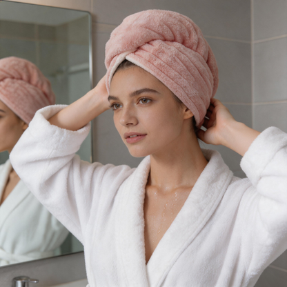 🌸 Hair Care Essential | Plush Microfiber | Post-Shower | Quick-Dry Wrap