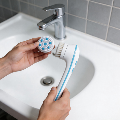 🔋 Rechargeable Bath Brush | Multi-Head | Shower Care | Effortless Full-Body Cleaning