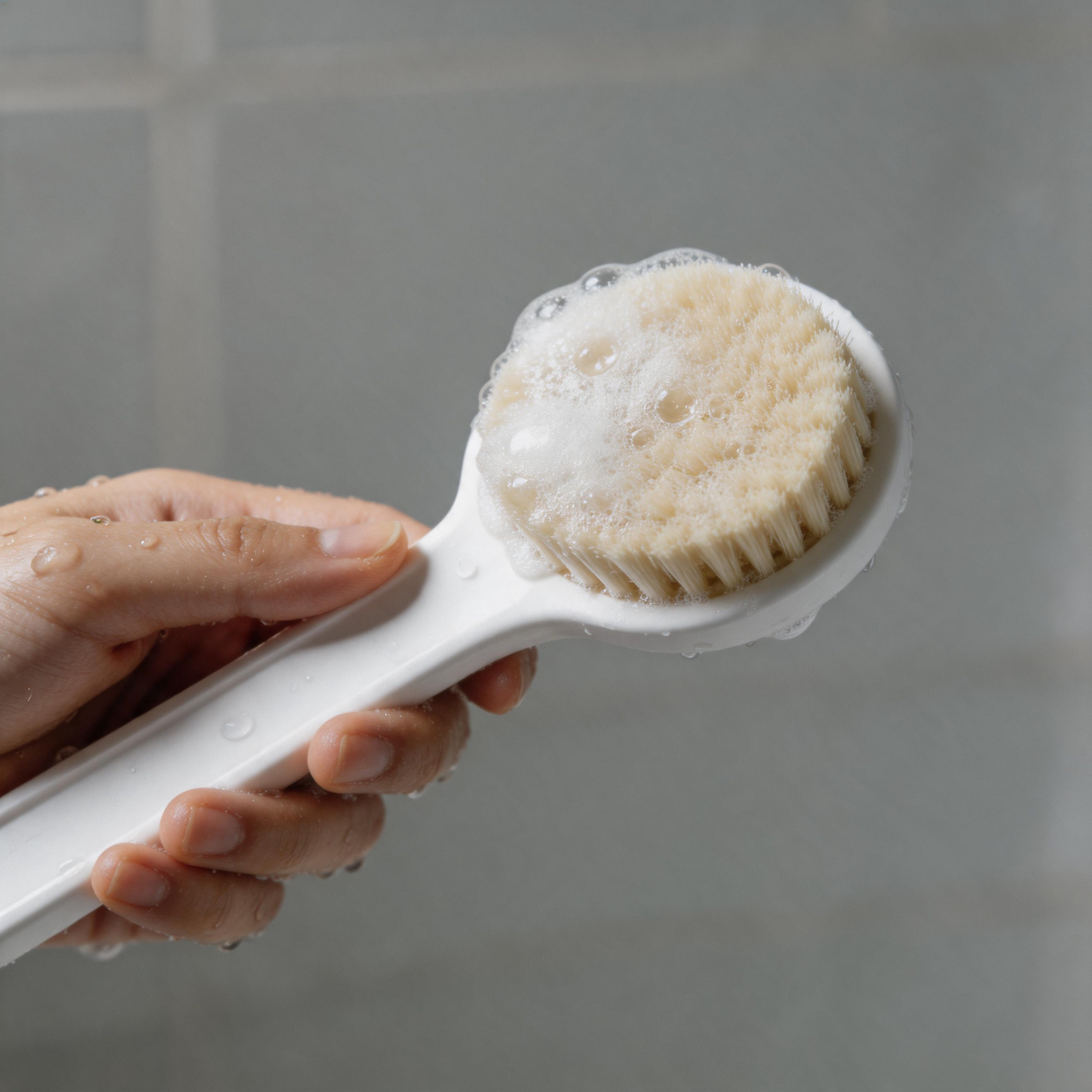 🛁 Shower Essential | Soft Bristles | Daily Bathing | Easy-Reach Back Brush
