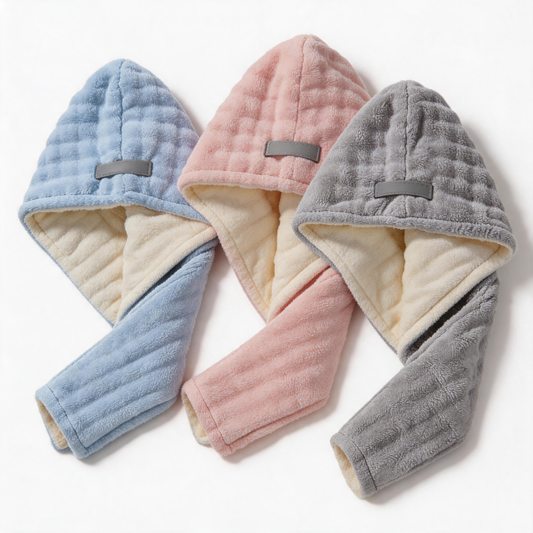 🌸 Hair Care Essential | Plush Microfiber | Post-Shower | Quick-Dry Wrap