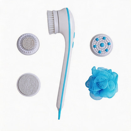 🔋 Rechargeable Bath Brush | Multi-Head | Shower Care | Effortless Full-Body Cleaning