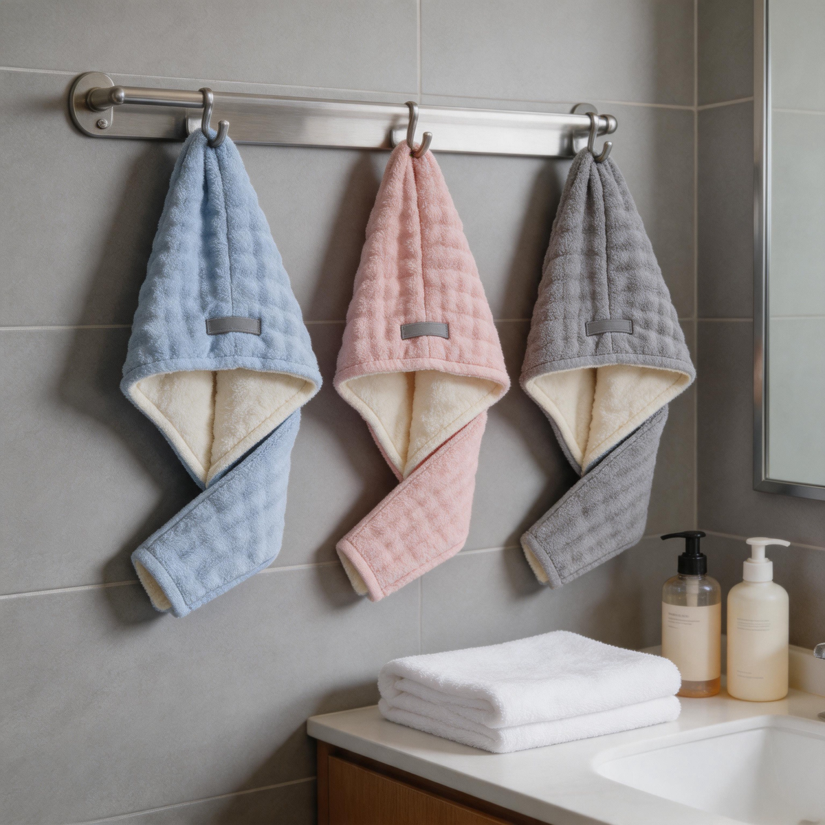 🌸 Hair Care Essential | Plush Microfiber | Post-Shower | Quick-Dry Wrap