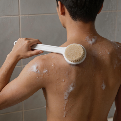🛁 Shower Essential | Soft Bristles | Daily Bathing | Easy-Reach Back Brush